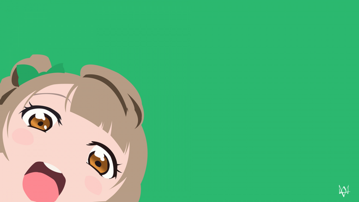 Minami Kotori from Love Live peeking from the side