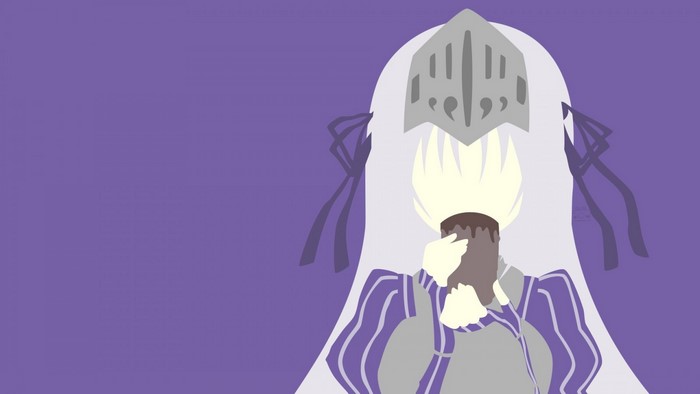 Eucliwood Hellscythe from Kore wa Zombie Desu ka eating cake