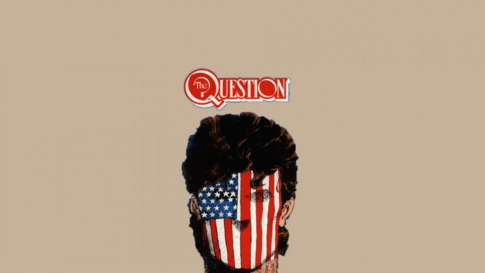 The Question character with American flag face