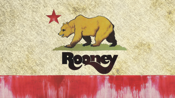 California flag with Rooney logo and bear