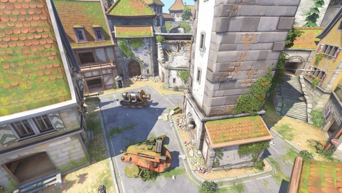 Eichenwalde Overwatch map with destroyed vehicles