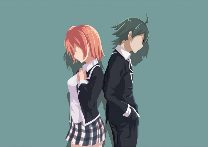 Yuigahama Yui and Hikigaya Hachiman from Yahari Ore no Seishun Love Comedy wa Machigatteiru
