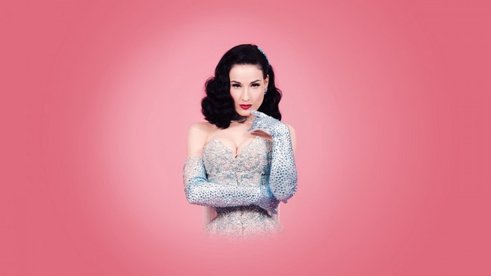 Dita Von Teese in a sparkling gown