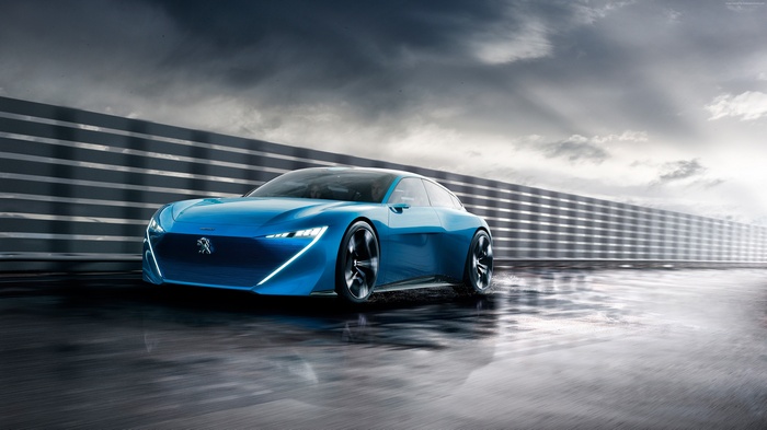 Peugeot Instinct concept electric car 4K
