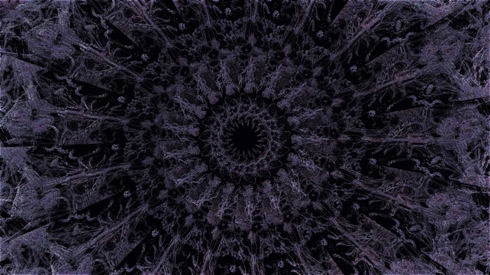Dark fractal pattern with floral and frost textures