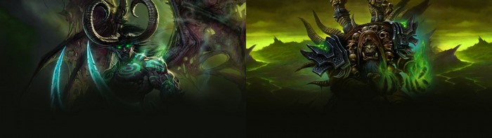 Illidan Stormrage and Gul'dan from World of Warcraft