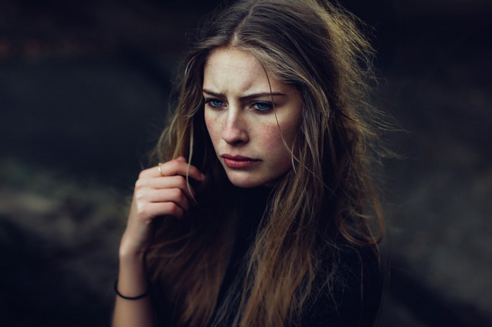 face, women, model, portrait, looking away, long hair, blue eyes ...