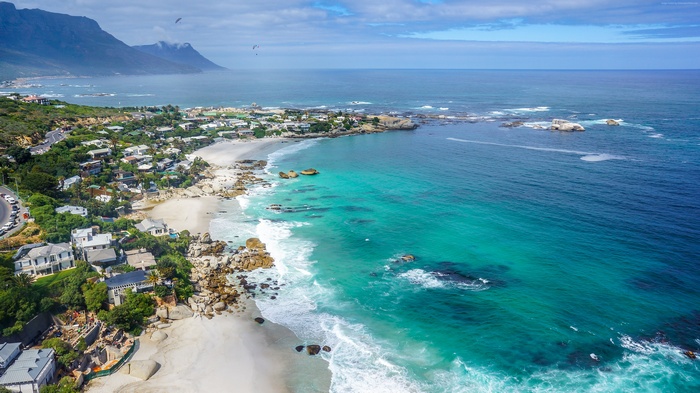 Aerial view of Clifton Beaches, Cape Town