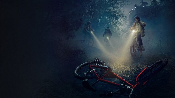 Kids on bikes in Stranger Things