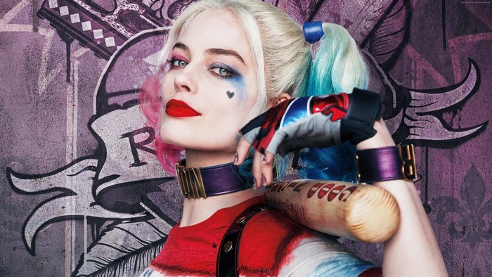 Harley Quinn from Suicide Squad holding a baseball bat
