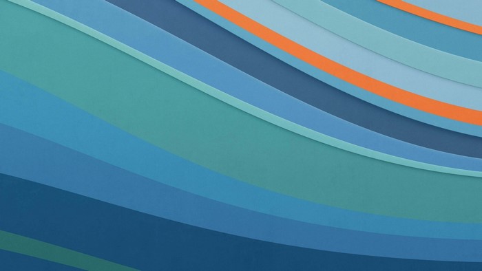 Abstract wavy lines in blue and green