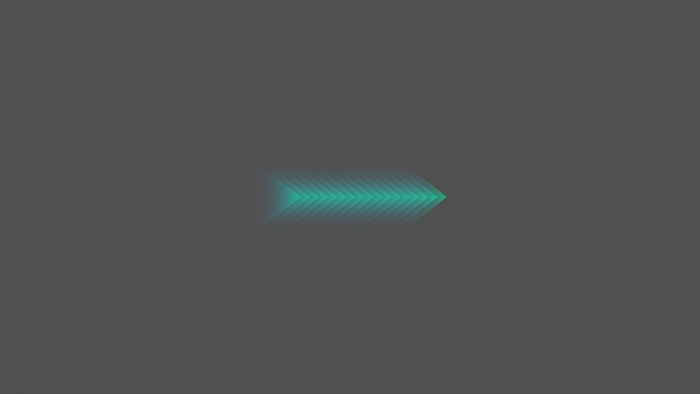 Abstract teal arrow shape on gray background