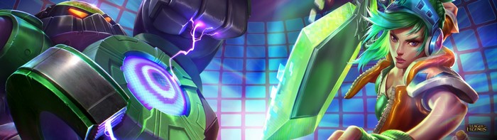 Arcade Riven and Blitzcrank from League of Legends