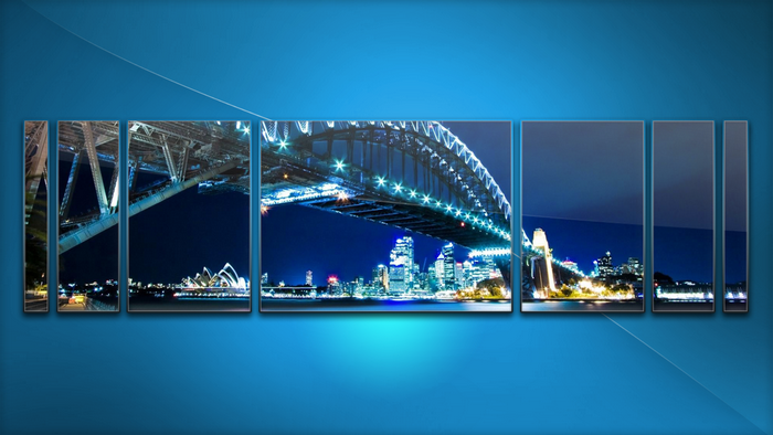 Sydney Harbour Bridge and Opera House at Night
