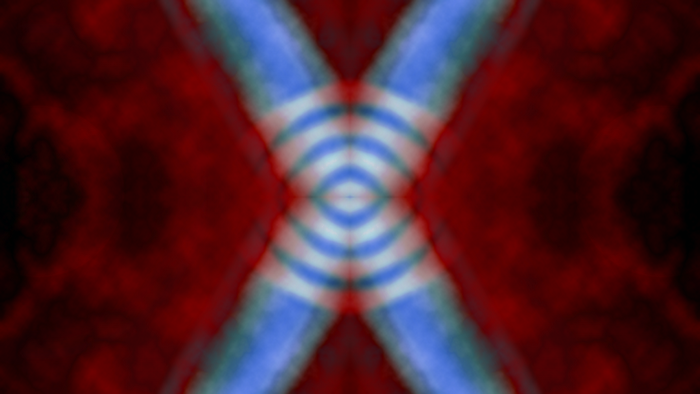 Abstract red and blue symmetrical pattern
