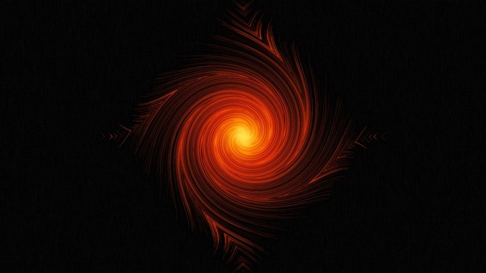 Glowing Red and Orange Abstract Spiral Twist