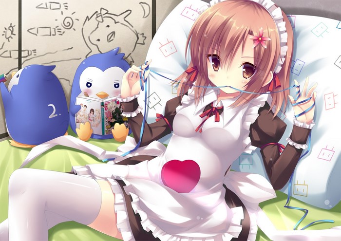 Kusunoki Yukimura from Boku wa Tomodachi ga Sukunai as a maid
