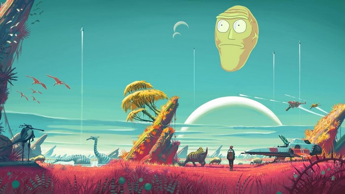 Rick Sanchez from Rick and Morty in No Man's Sky fan art