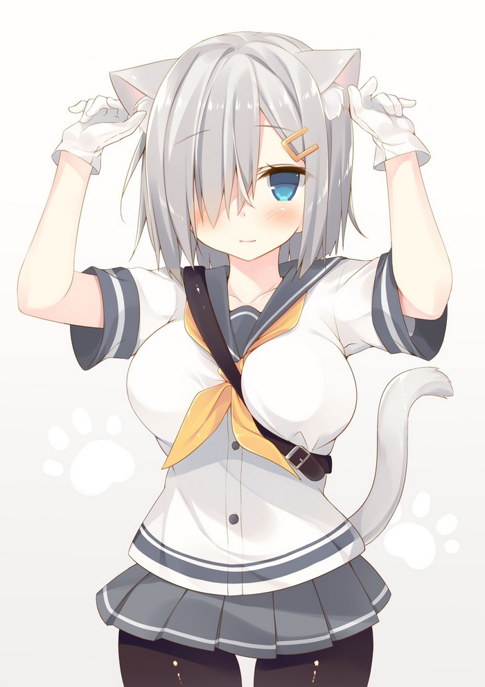 Hamakaze KanColle Nekomimi Anime Girl