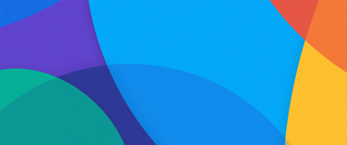 Abstract colorful shapes with overlapping circles