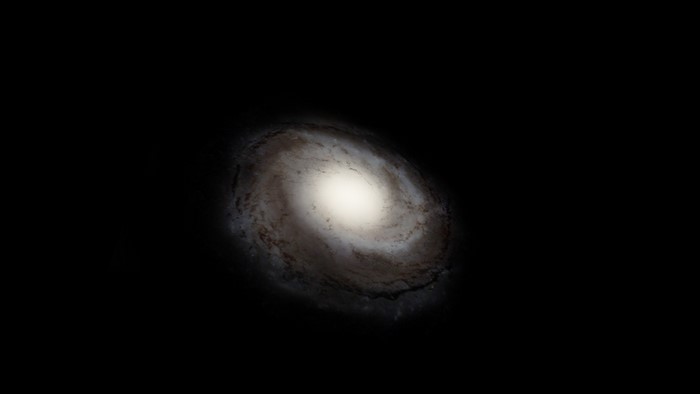 Spiral galaxy in outer space