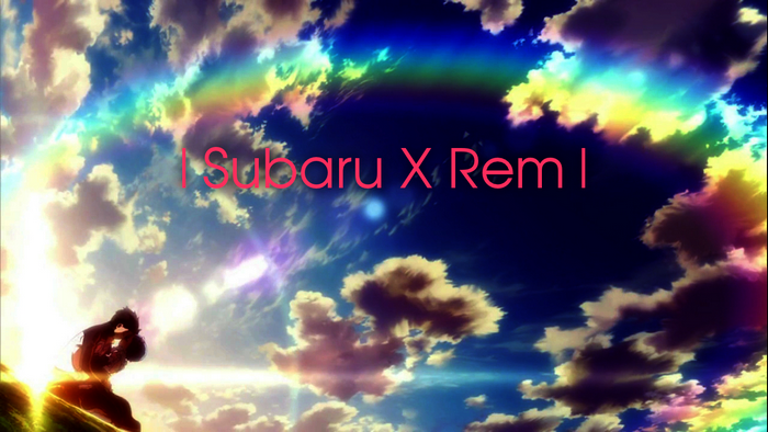 Subaru and Rem from Re:Zero in the Sky