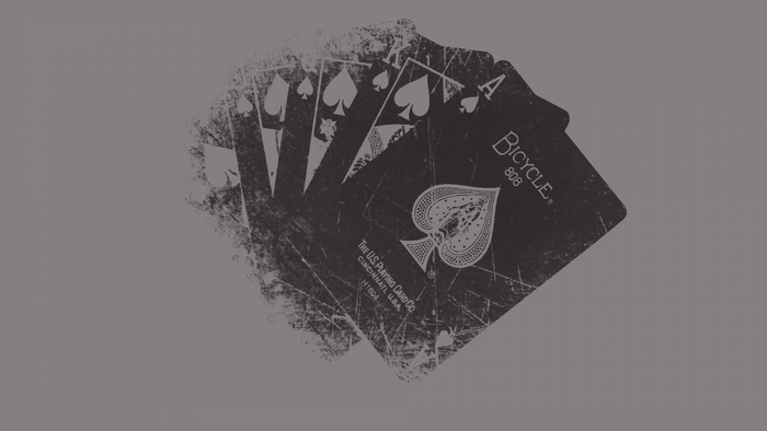 Bicycle playing cards with spades