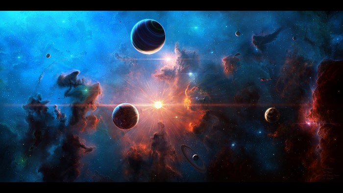 Planets and nebulae in outer space