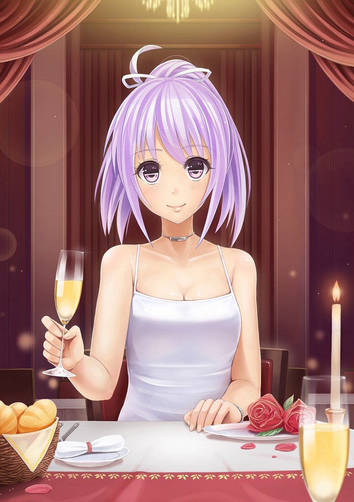 Mimi Mnemosyne from Mnemosyne no Musume tachi holding wine