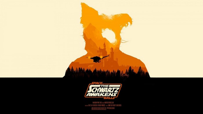 Spaceballs The Schwartz Awakens Balls Parody Poster
