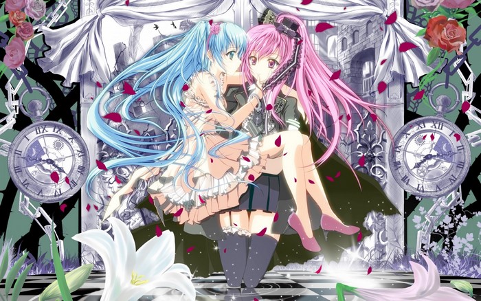 Hatsune Miku and Kagamine Rin from Vocaloid