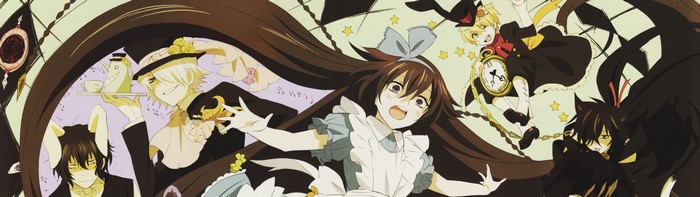 Pandora Hearts characters in a surreal scene
