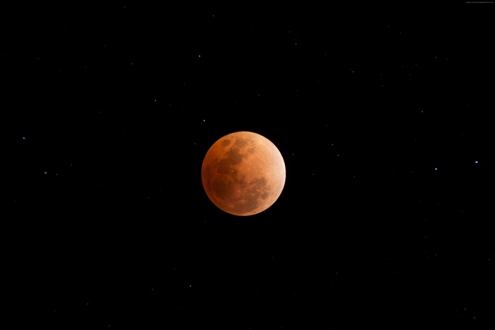 4K Lunar Eclipse in Space