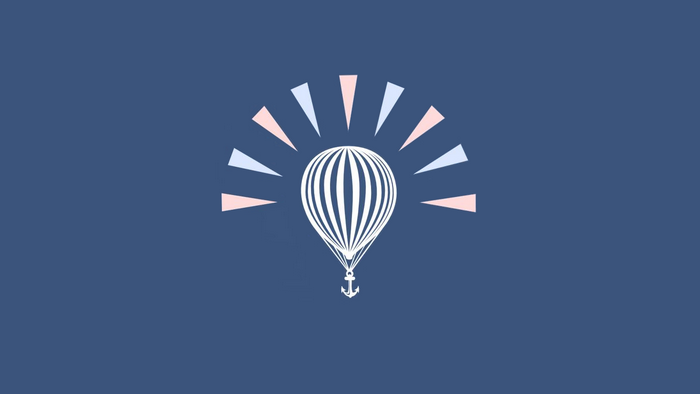 Modest Mouse logo with hot air balloon and anchor