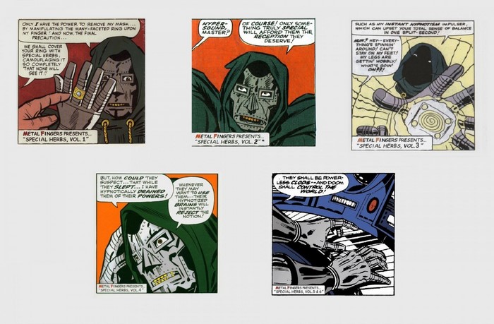 MF DOOM Metal Fingers Presents Special Herbs comic panels