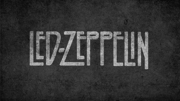Led Zeppelin logo on a dark background