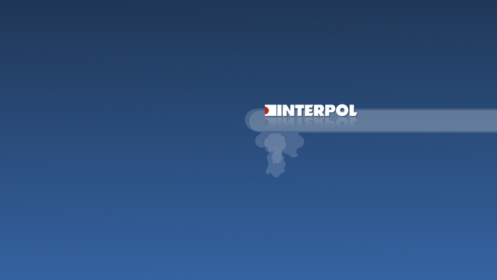 Interpol logo with smoke effect