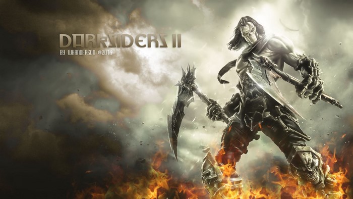Death from Darksiders II with scythe and axe