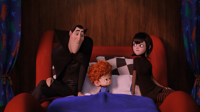 Dracula, Mavis, and Dennis from Hotel Transylvania