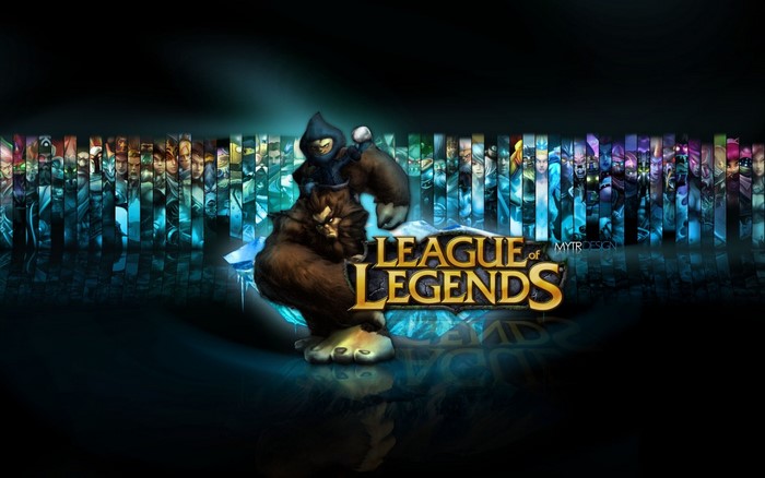 League of Legends characters and logo