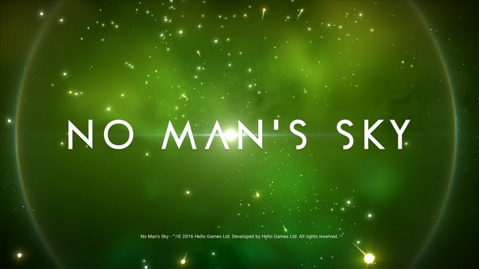 No Man's Sky video game title screen