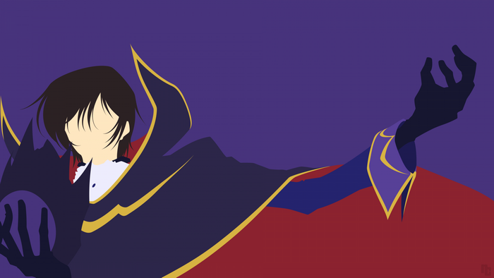 Lelouch Lamperouge from Code Geass Minimalist Illustration