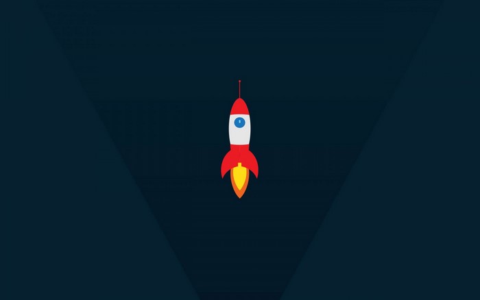 Minimalist rocket launching into space