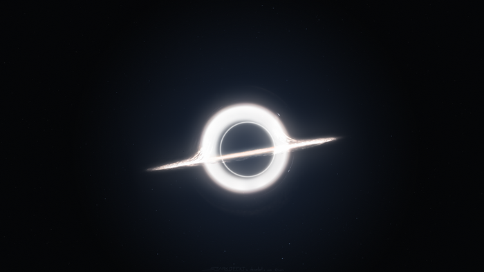 Black hole Gargantua from Interstellar movie