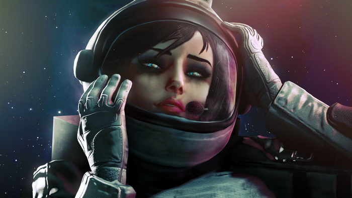 Elizabeth from BioShock Infinite as an astronaut