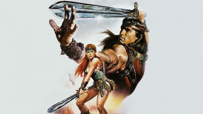 Conan the Barbarian and Red Sonja with Swords
