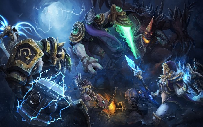 Thrall, Jaina Proudmo, and Sylvanas Windrunner from Warcraft