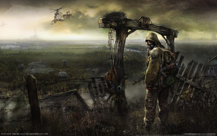 Soldier in gas mask from S.T.A.L.K.E.R. Clear Sky