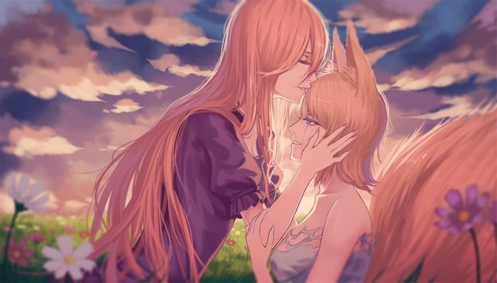 Yakumo Yukari and Yakumo Ran from Touhou