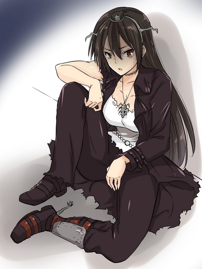 Nagato from Kantai Collection sitting down